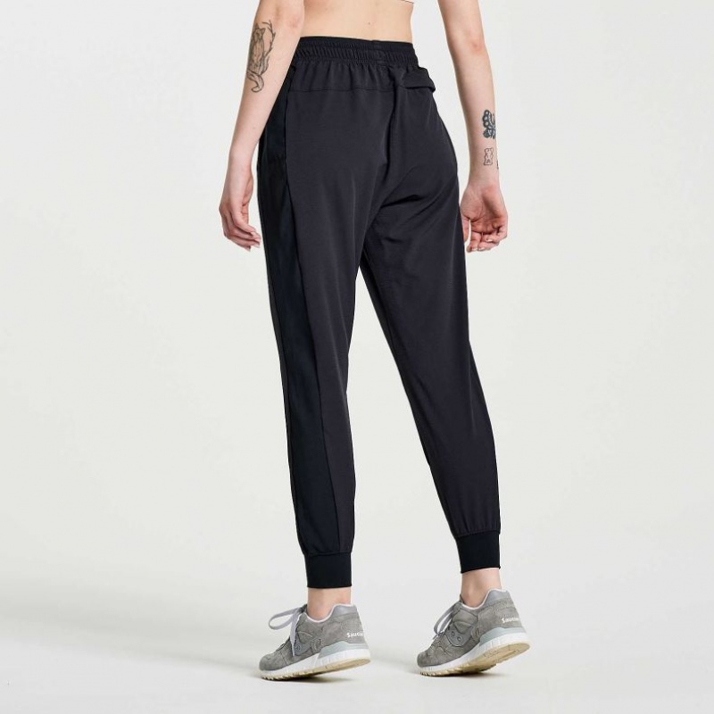 Black Saucony Boston Woven Women's Jogger | PHILIPPINES-JIE