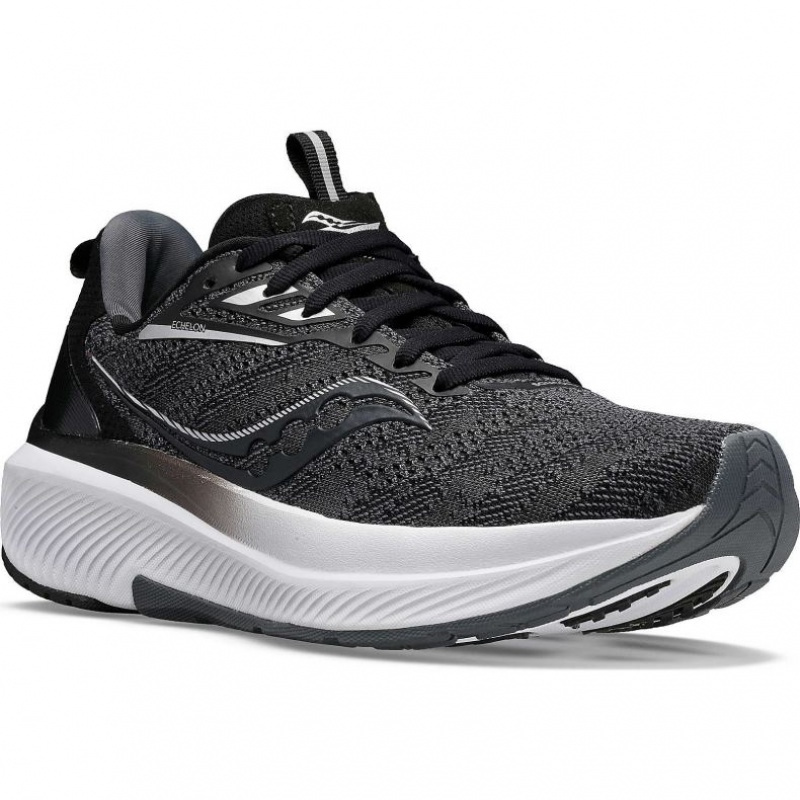 Black Saucony Echelon 9 Men's Running Shoes | PHILIPPINES-JLT