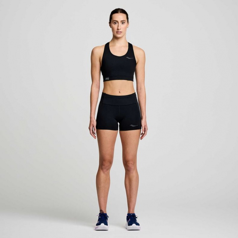 Black Saucony Fortify Women's Bra | PHILIPPINES-LFU