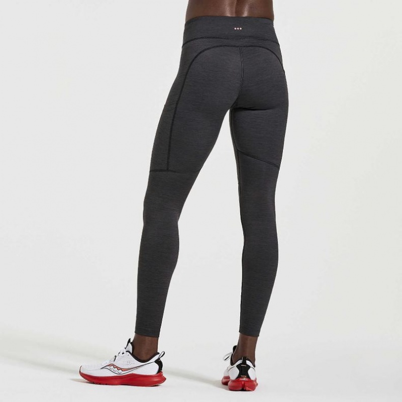 Black Saucony Fortify Women's Tight | PHILIPPINES-HBE