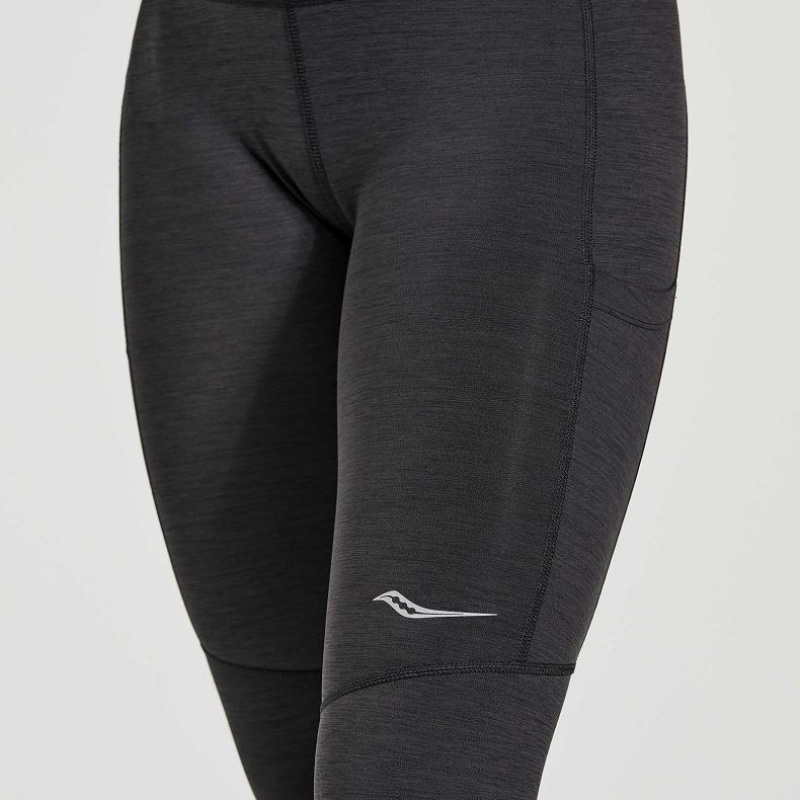 Black Saucony Fortify Women's Tight | PHILIPPINES-HBE