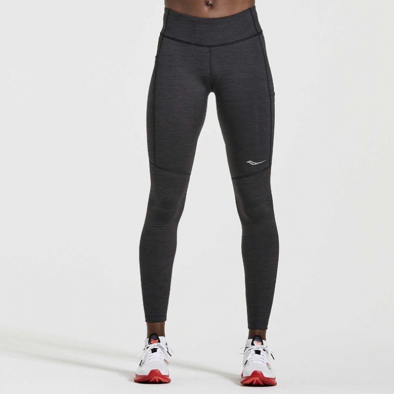 Black Saucony Fortify Women\'s Tight | PHILIPPINES-HBE