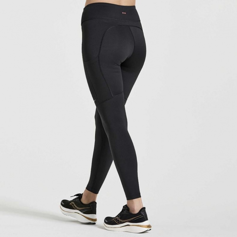 Black Saucony Fortify Women's Tight | PHILIPPINES-ROL