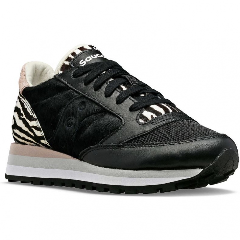 Black Saucony Jazz Triple Women's Sneakers | PHILIPPINES-NVT