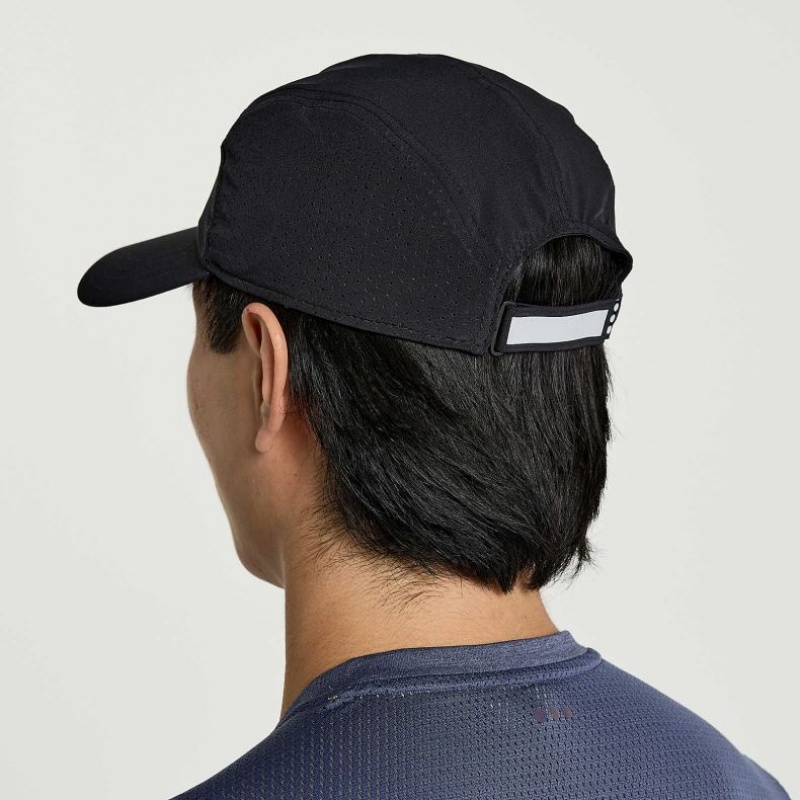 Black Saucony Outpace Men's Hat | PHILIPPINES-PFN