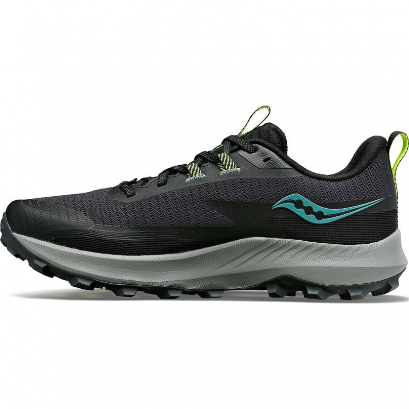 Black Saucony Peregrine 13 Men's Trail Running Shoes | PHILIPPINES-KWU