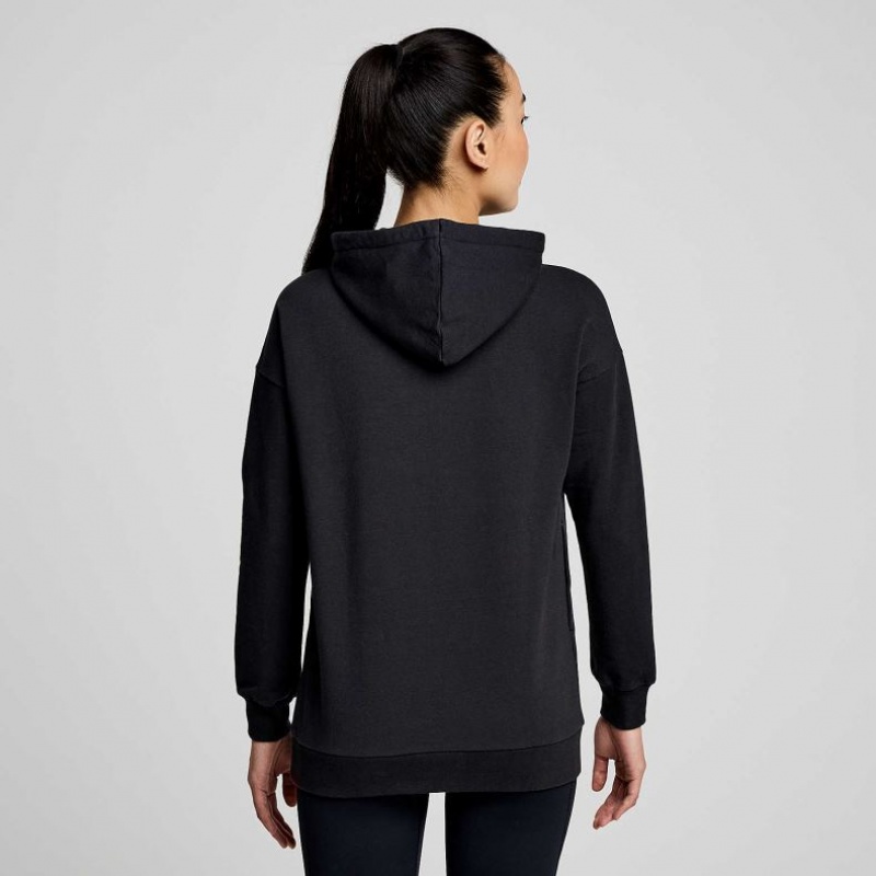 Black Saucony Recovery Zip Tunic Women's Hoodie | PHILIPPINES-FRQ