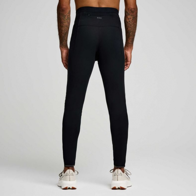 Black Saucony Solstice Men's Tight | PHILIPPINES-HSO