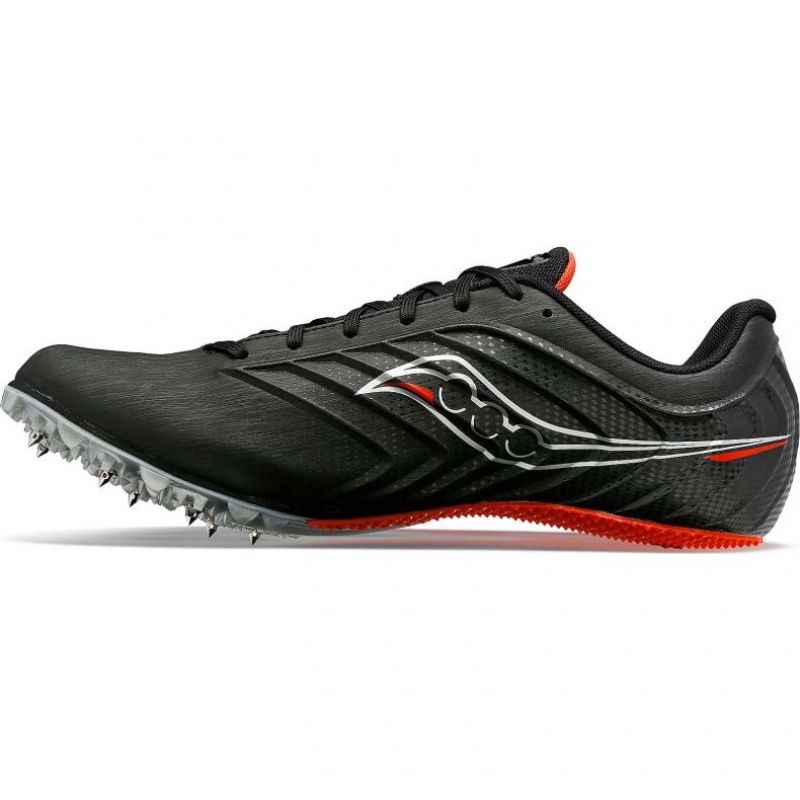 Black Saucony Spitfire 5 Men's Spikes | PHILIPPINES-RIV