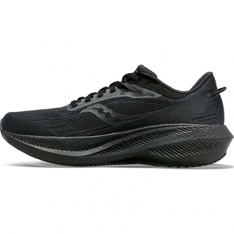 Black Saucony Triumph 21 Men's Running Shoes | PHILIPPINES-DNE