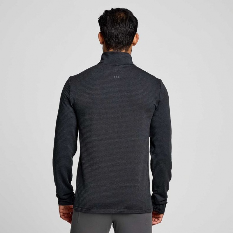 Black Saucony Triumph 3D 1/2 Zip Men's Sweatshirt | PHILIPPINES-TIL