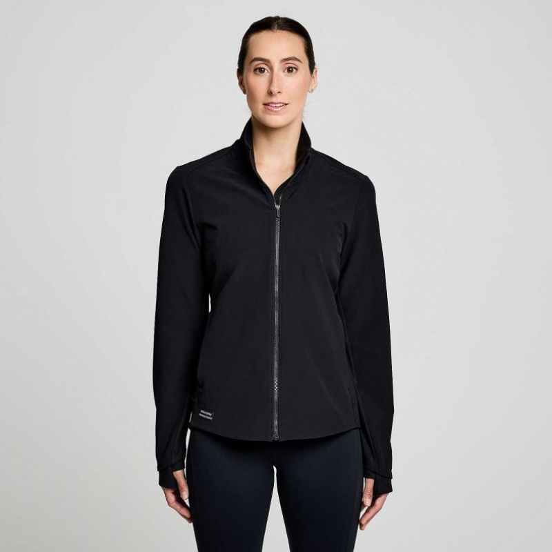 Black Saucony Triumph Women\'s Jacket | PHILIPPINES-RQO