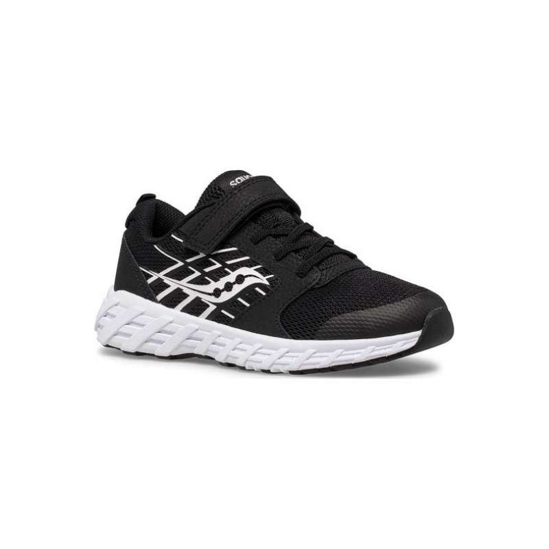 Black Saucony Wind 2.0 A/C Big Kids' Sneakers | PHILIPPINES-VPF