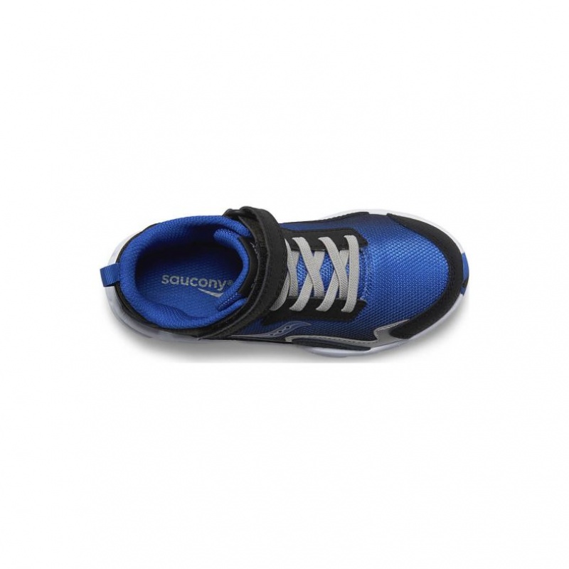 Black / Blue Saucony Flash Mid A/C Big Kids' Sneakers | PHILIPPINES-RSI