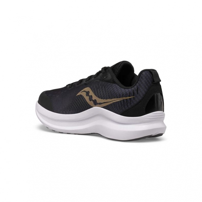 Black / Gold Saucony Endorphin KDZ Big Kids' Sneakers | PHILIPPINES-OKJ