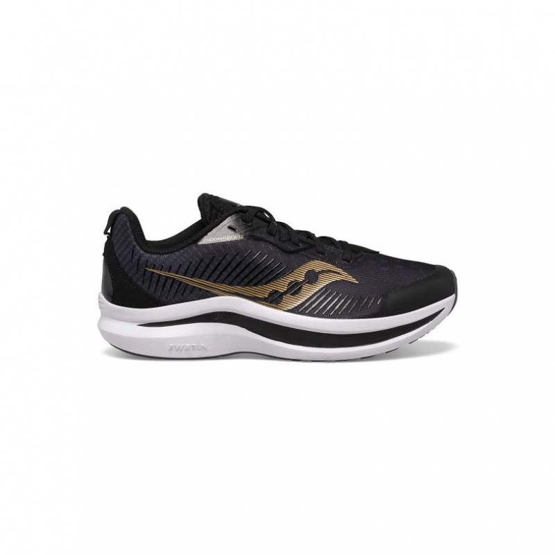 Black / Gold Saucony Endorphin KDZ Big Kids\' Sneakers | PHILIPPINES-OKJ