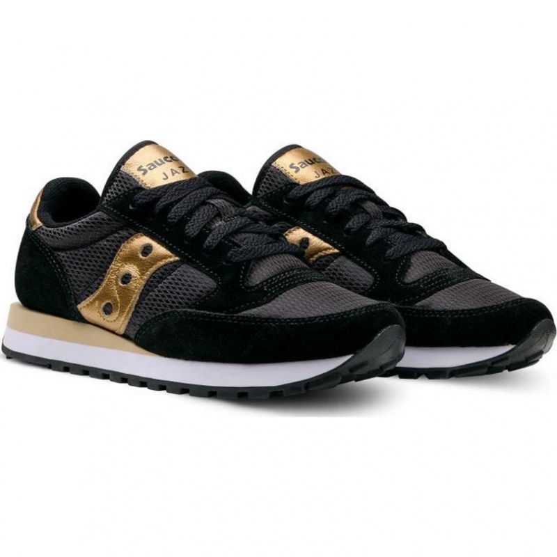 Black / Gold Saucony Jazz Original Women's Sneakers | PHILIPPINES-CKZ