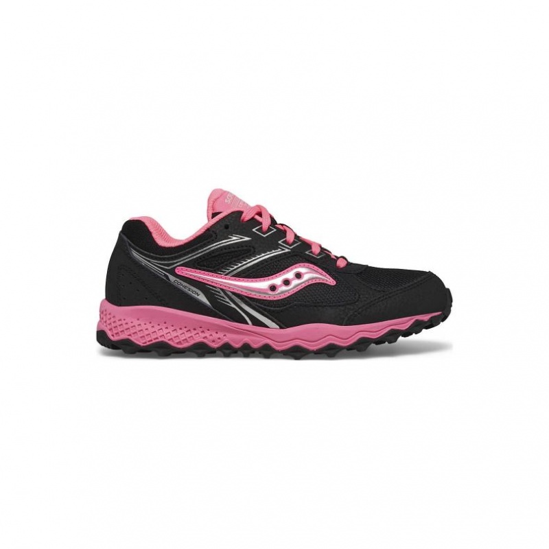 Black / Pink Saucony Cohesion TR14 Lace Big Kids\' Sneakers | PHILIPPINES-KLY