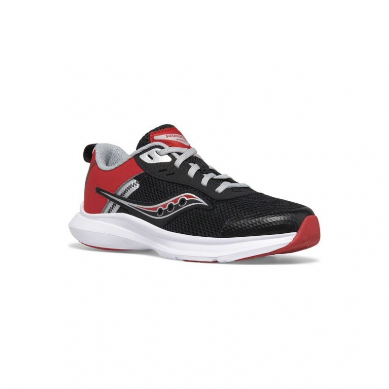 Black / Red Saucony Axon 3 Big Kids' Sneakers | PHILIPPINES-PXM