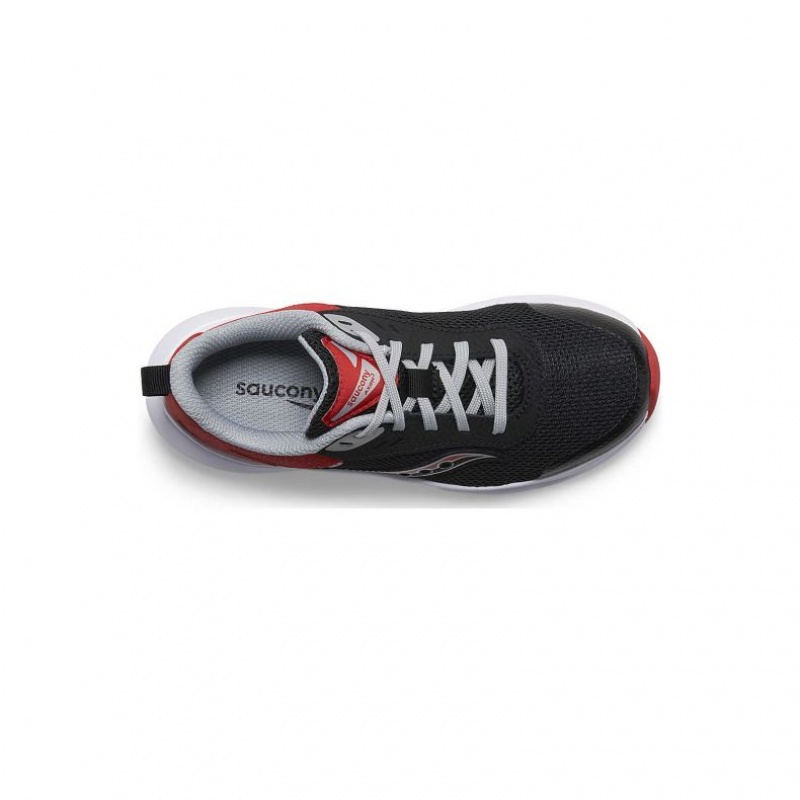 Black / Red Saucony Axon 3 Big Kids' Sneakers | PHILIPPINES-PXM