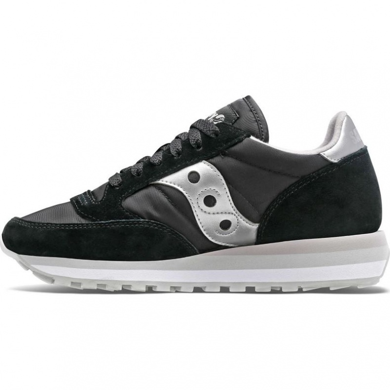 Black / Silver Saucony Jazz Triple Women's Sneakers | PHILIPPINES-OGI