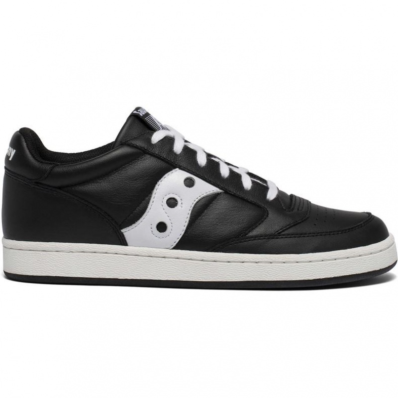 Black / White Saucony Jazz Court Men\'s Sneakers | PHILIPPINES-WLY