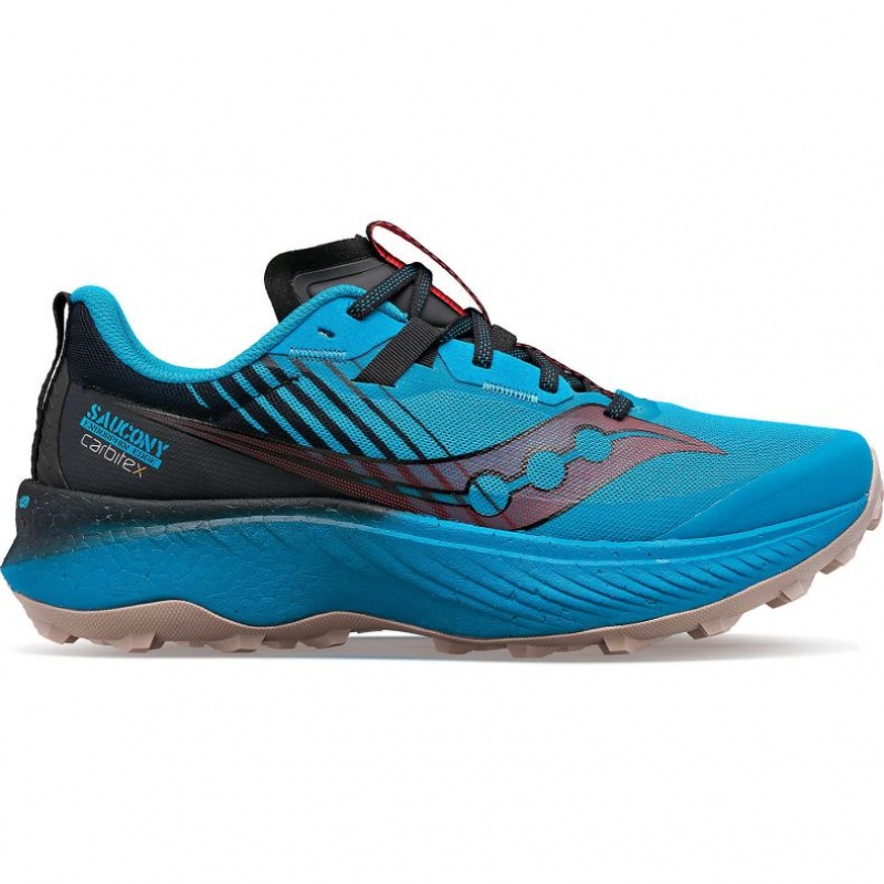 Blue Saucony Endorphin Edge Men\'s Trail Running Shoes | PHILIPPINES-MZS