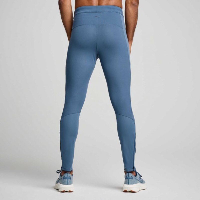 Blue Saucony Runshield Men's Tight | PHILIPPINES-SXC