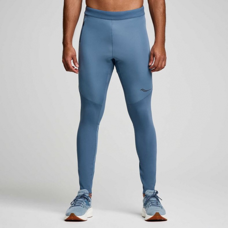 Blue Saucony Runshield Men\'s Tight | PHILIPPINES-SXC