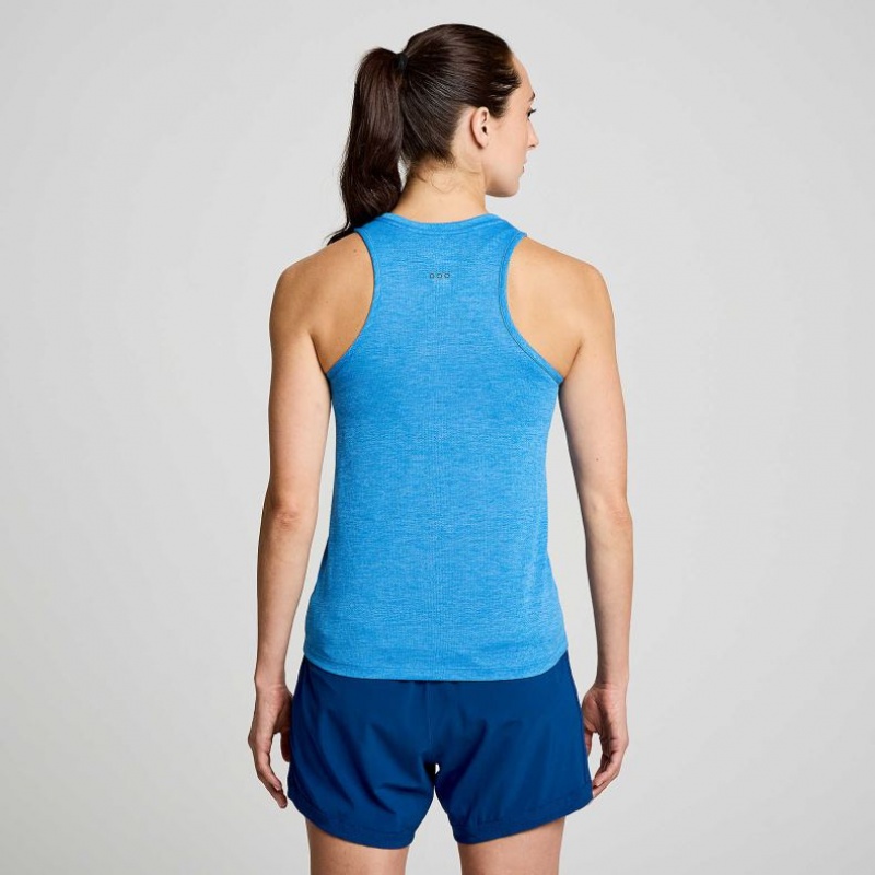 Blue Saucony Stopwatch Women's Singlet | PHILIPPINES-EMK