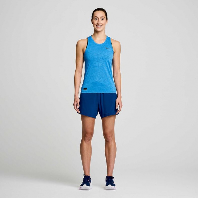 Blue Saucony Stopwatch Women's Singlet | PHILIPPINES-EMK