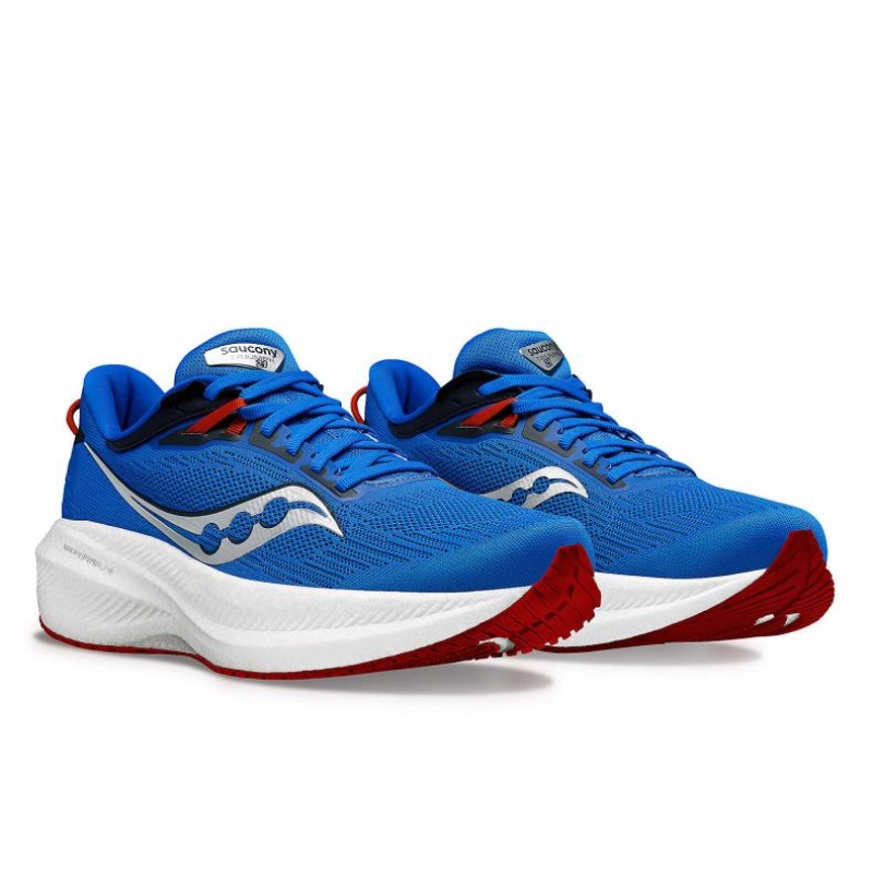 Blue Saucony Triumph 21 Men's Running Shoes | PHILIPPINES-TUD