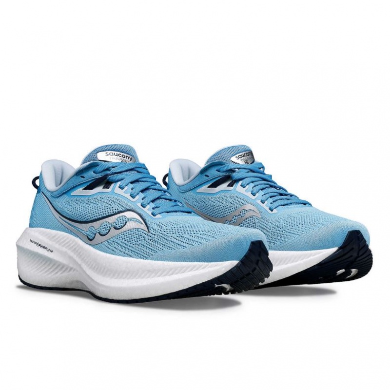 Blue Saucony Triumph 21 Women's Running Shoes | PHILIPPINES-XQT