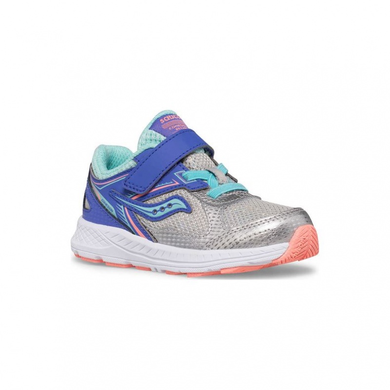 Blue / Silver Saucony Cohesion 14 A/C Jr. Little Kids' Sneakers | PHILIPPINES-UDP