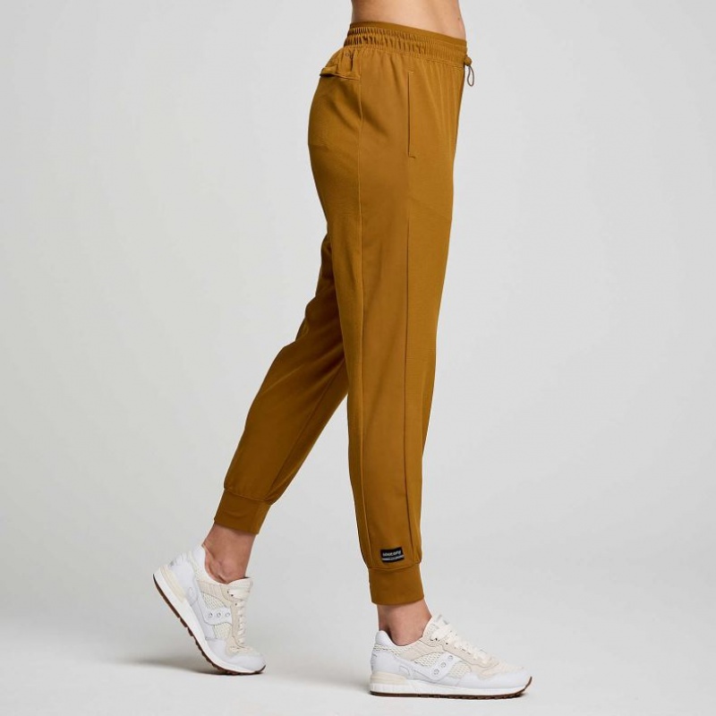 Brown Saucony Boston Woven Women's Jogger | PHILIPPINES-KJN