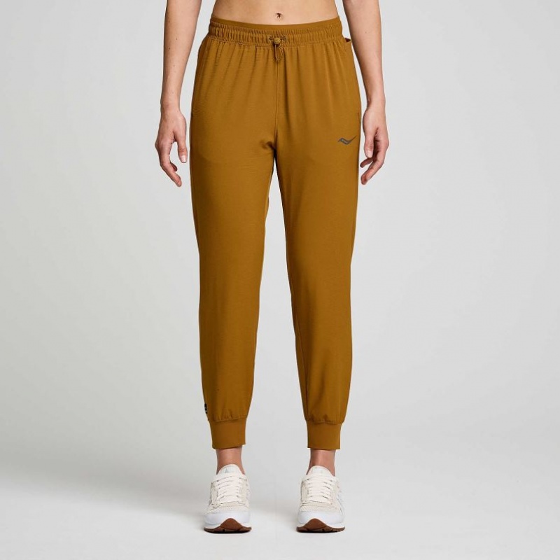 Brown Saucony Boston Woven Women\'s Jogger | PHILIPPINES-KJN