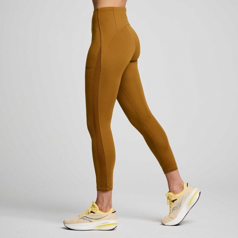 Brown Saucony Fortify Viz Women's Tight | PHILIPPINES-ORH