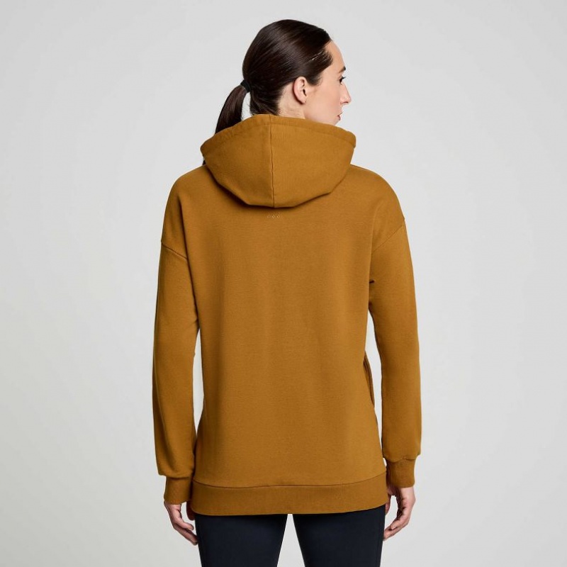 Brown Saucony Recovery Zip Tunic Women's Hoodie | PHILIPPINES-IOJ