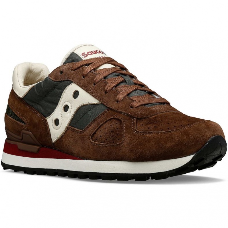 Brown Saucony Shadow Original Premium Men's Sneakers | PHILIPPINES-SLC