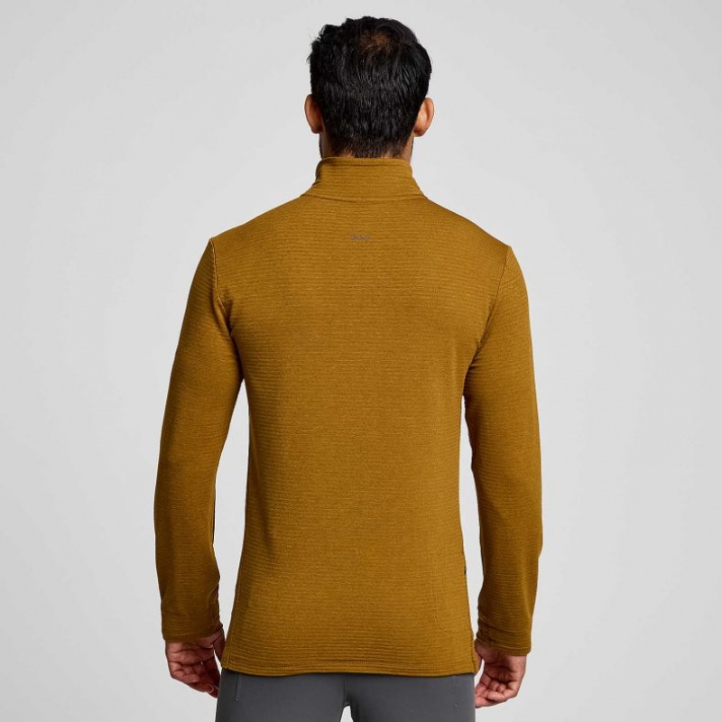 Brown Saucony Triumph 3D 1/2 Zip Men's Sweatshirt | PHILIPPINES-RLU