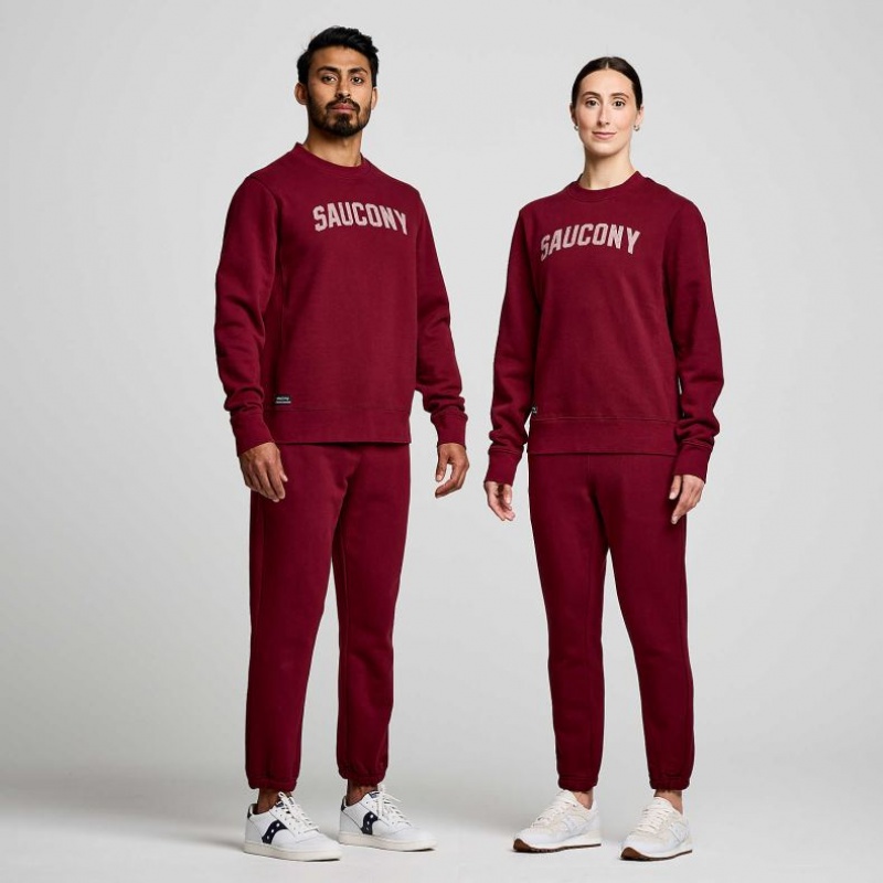 Burgundy Saucony Recovery Crew Women's Sweatshirt | PHILIPPINES-GJU