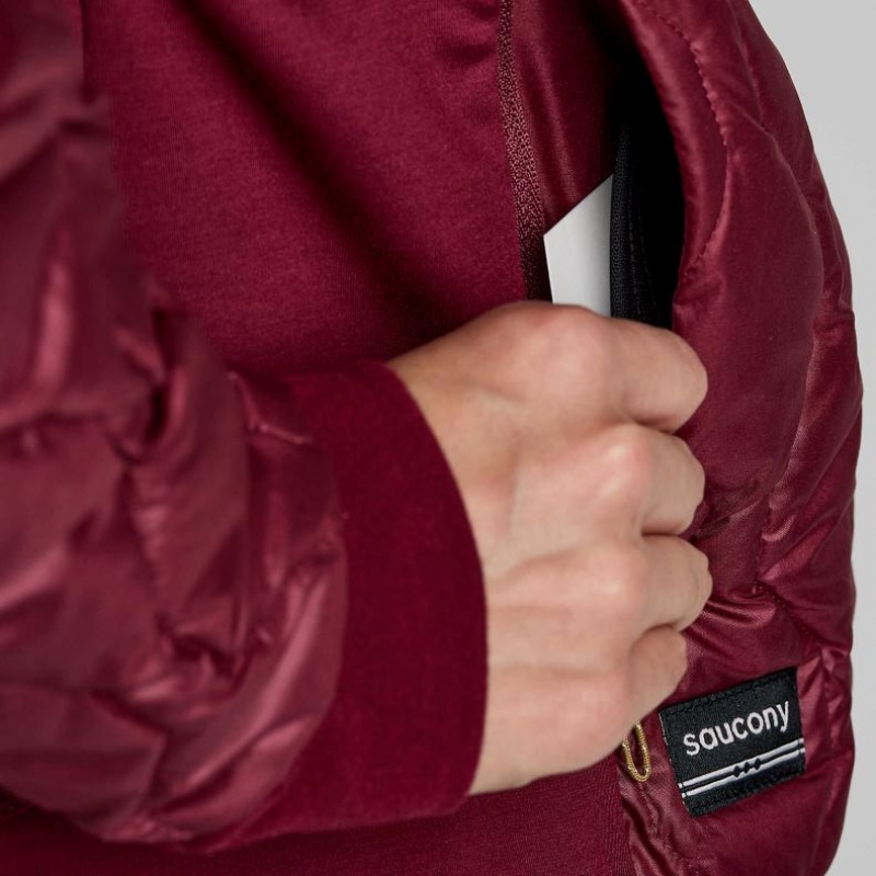 Burgundy Saucony Solstice Oysterpuff Women's Jacket | PHILIPPINES-CPE