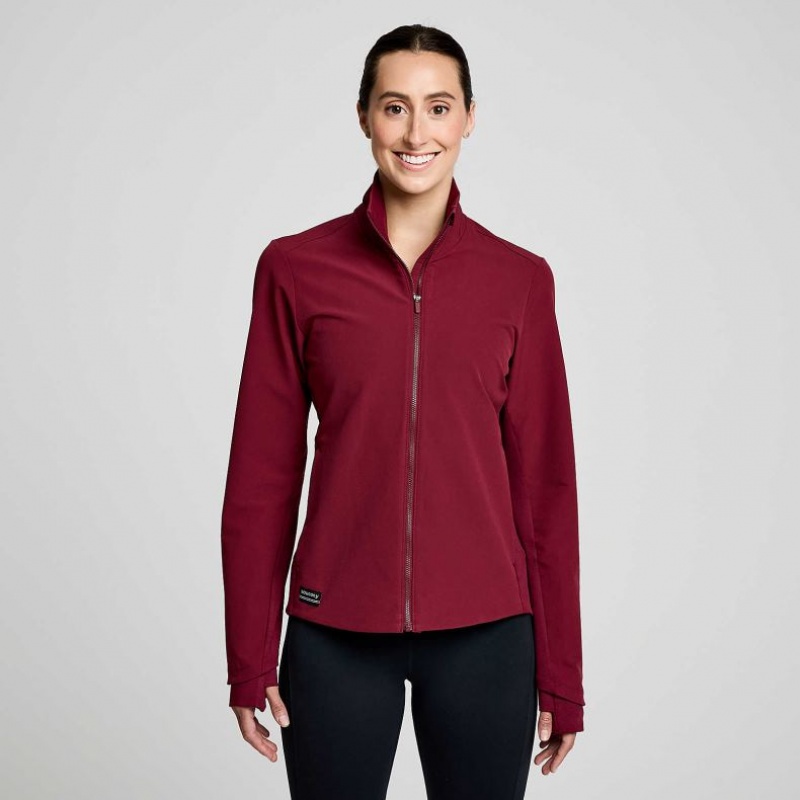 Burgundy Saucony Triumph Women\'s Jacket | PHILIPPINES-NZU