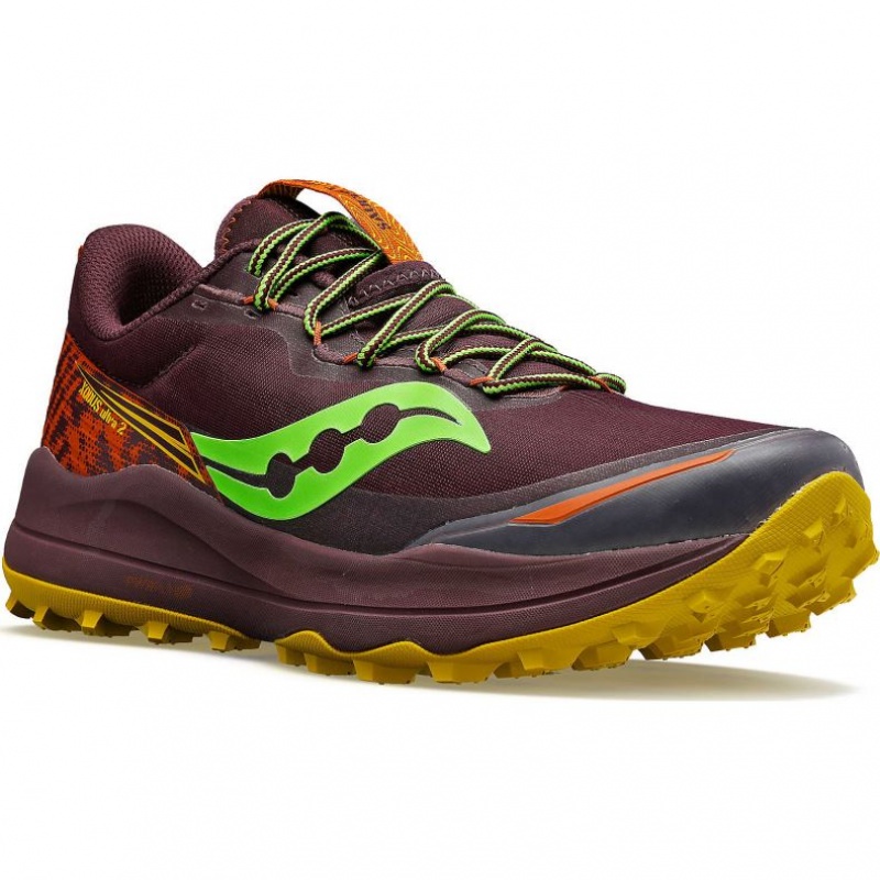 Burgundy Saucony Xodus Ultra 2 Men's Trail Running Shoes | PHILIPPINES-MVC