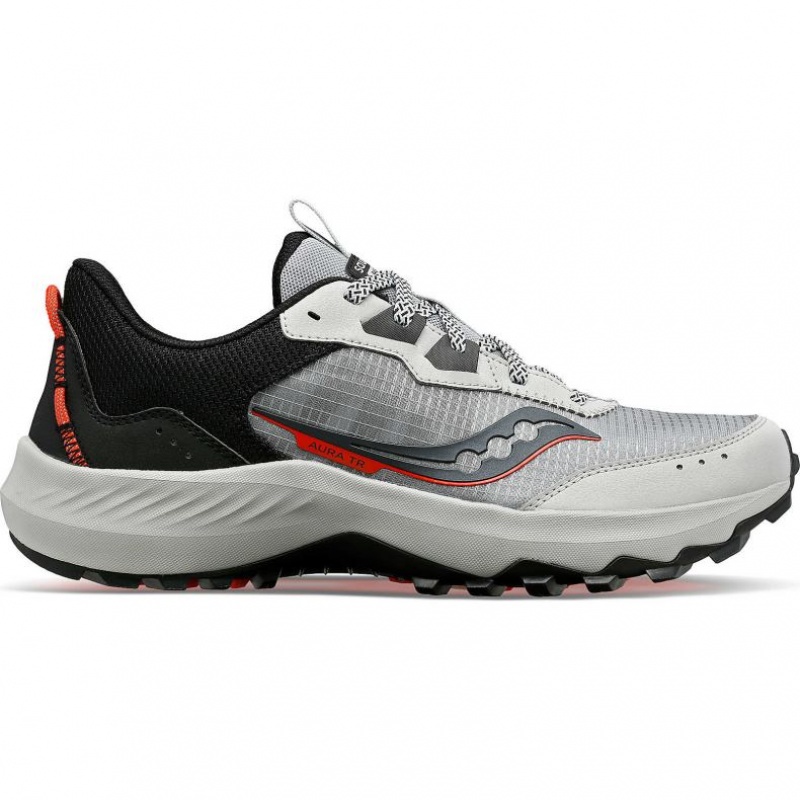 Grey Saucony Aura TR Men\'s Trail Running Shoes | PHILIPPINES-QTH