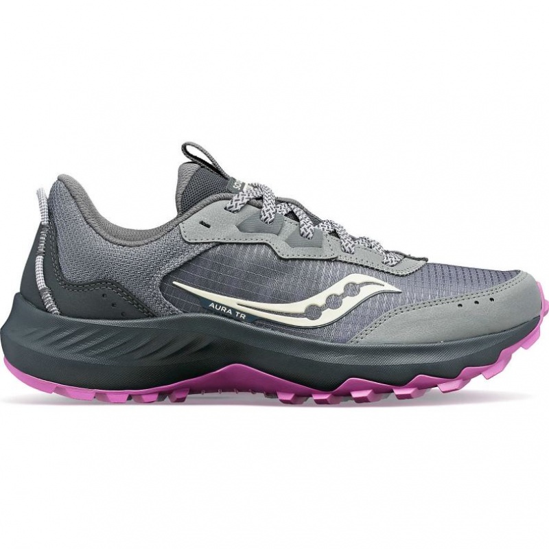 Grey Saucony Aura TR Women\'s Trail Running Shoes | PHILIPPINES-AMD