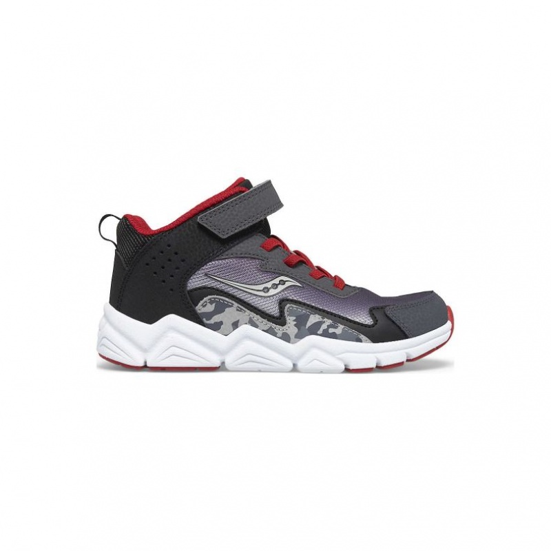 Grey Saucony Flash Mid A/C Big Kids\' Sneakers | PHILIPPINES-OMD