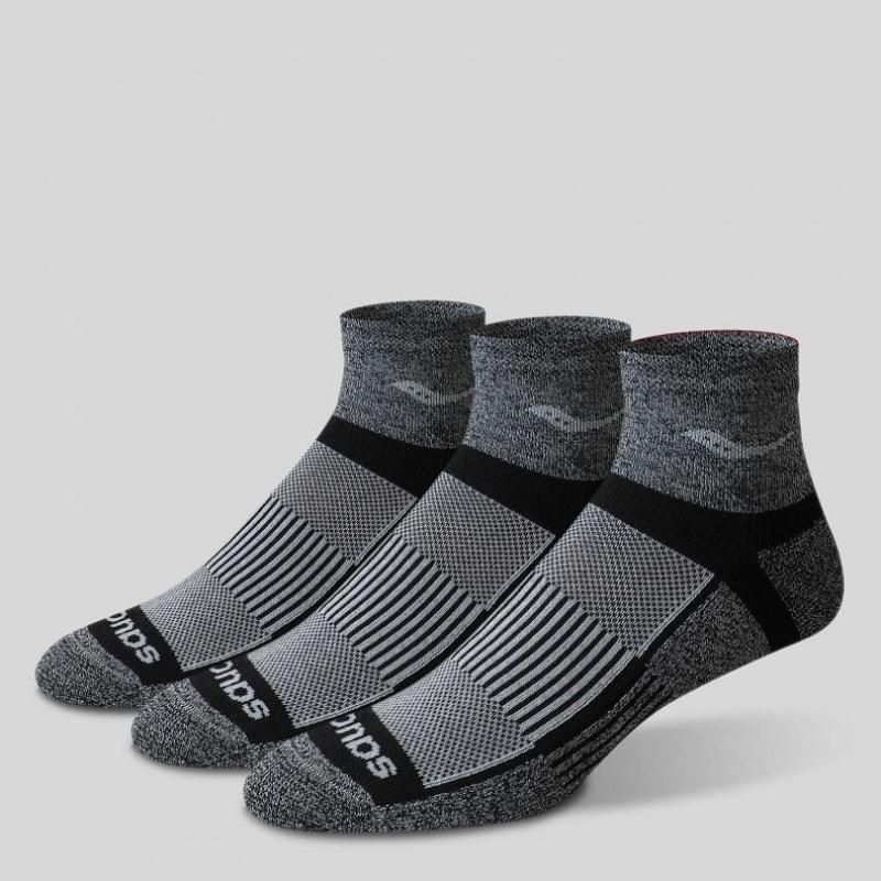 Grey Saucony Inferno Quarter 3-Pack Women's Socks | PHILIPPINES-BEO