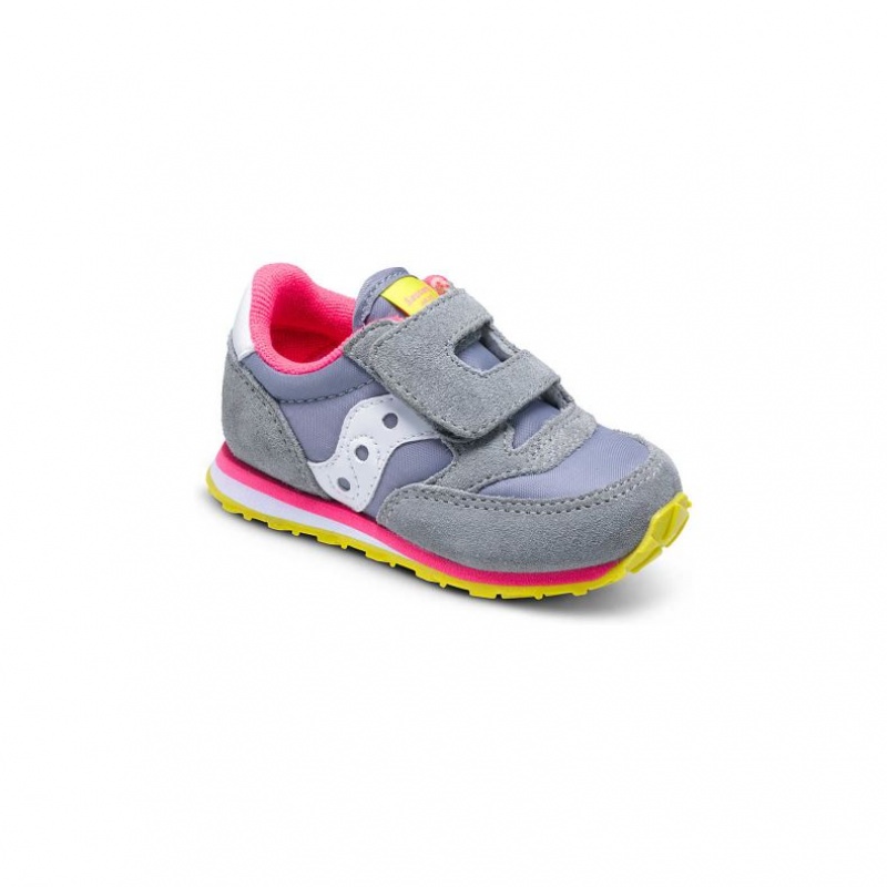 Grey Saucony Jazz Hook & Loop Big Kids' Sneakers | PHILIPPINES-DHE