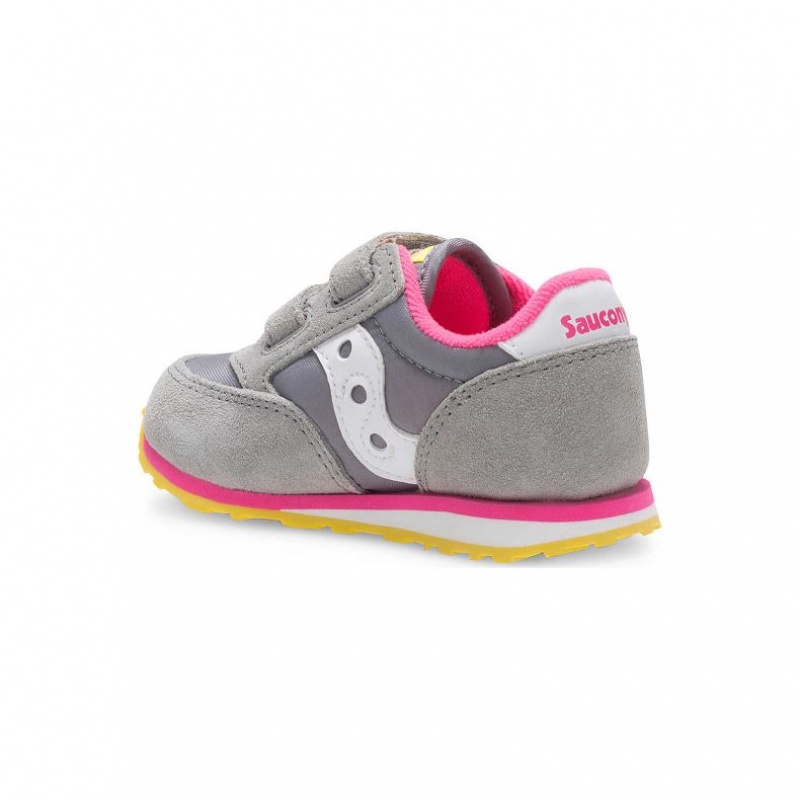 Grey Saucony Jazz Hook & Loop Big Kids' Sneakers | PHILIPPINES-DHE